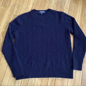 Brooks Brothers Scottish lambs wool cable knit sweater large